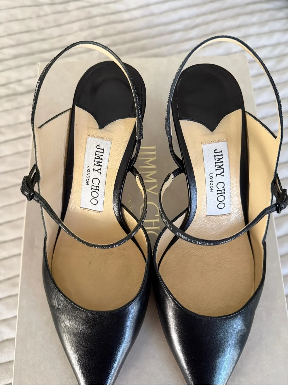 Jimmy Choo Ray 65 Black Leather Pumps | Size 36.5